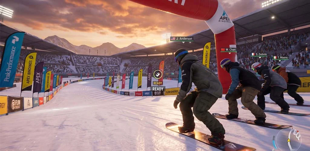 Downhill Snowboard Racing screenshot